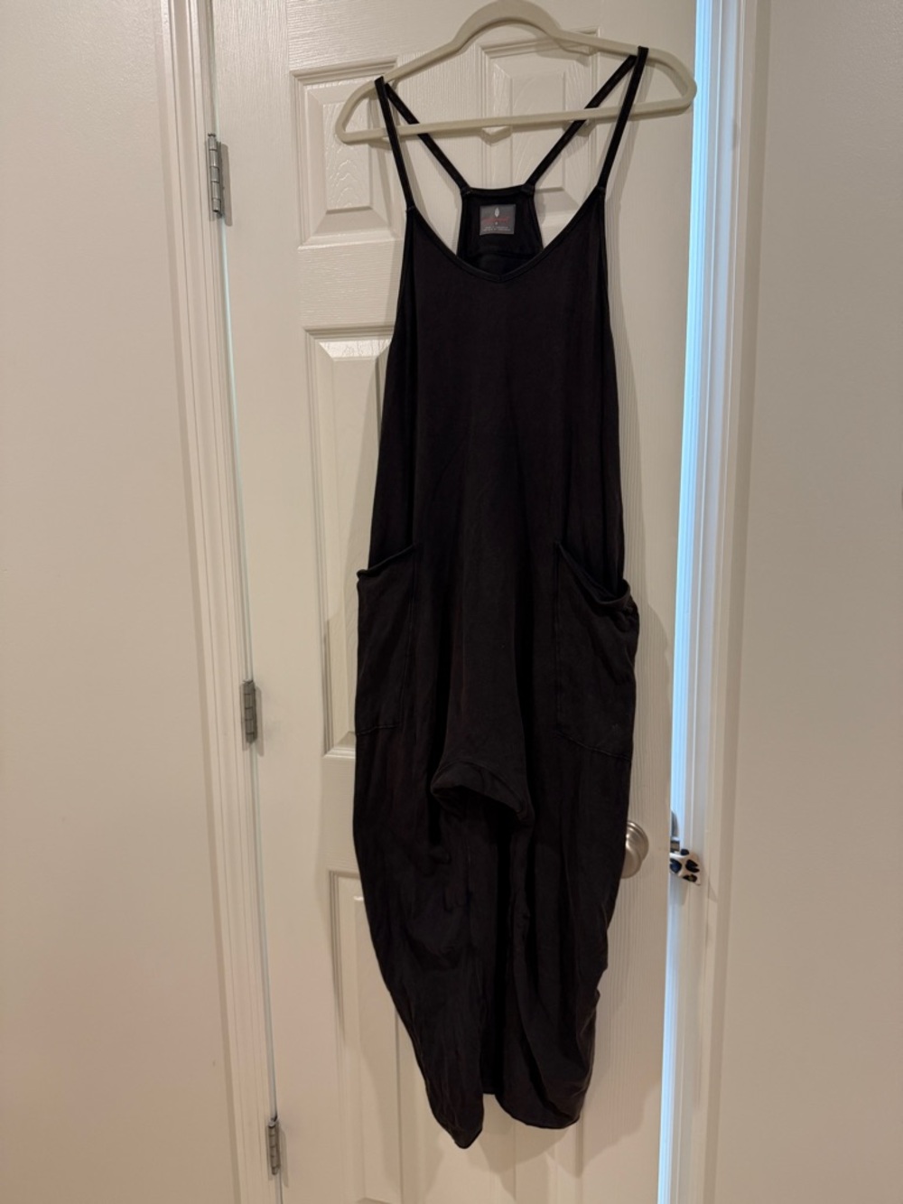 FP Movement by Free People Black Flowing Strappy Jumpsuit